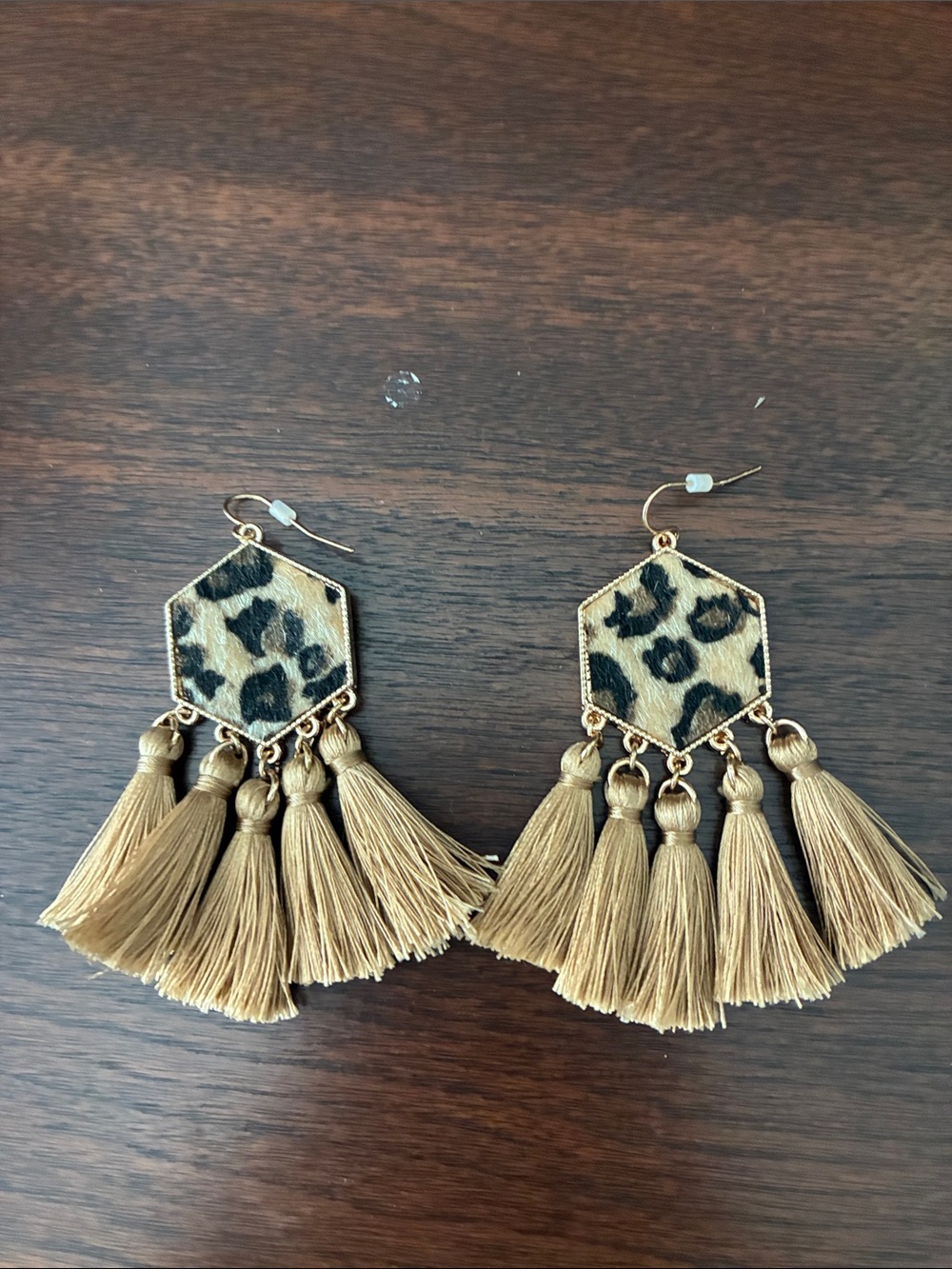 Park Lane Gold Leopard Tassel Statement Earrings